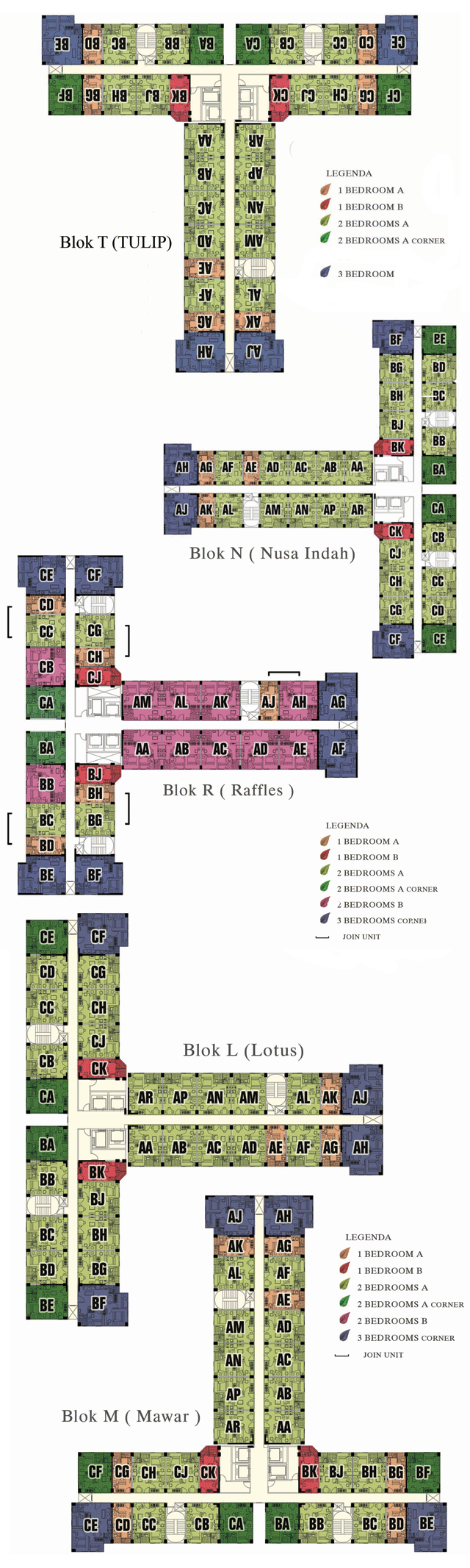 Apartemen Green Palace Floor Plan
